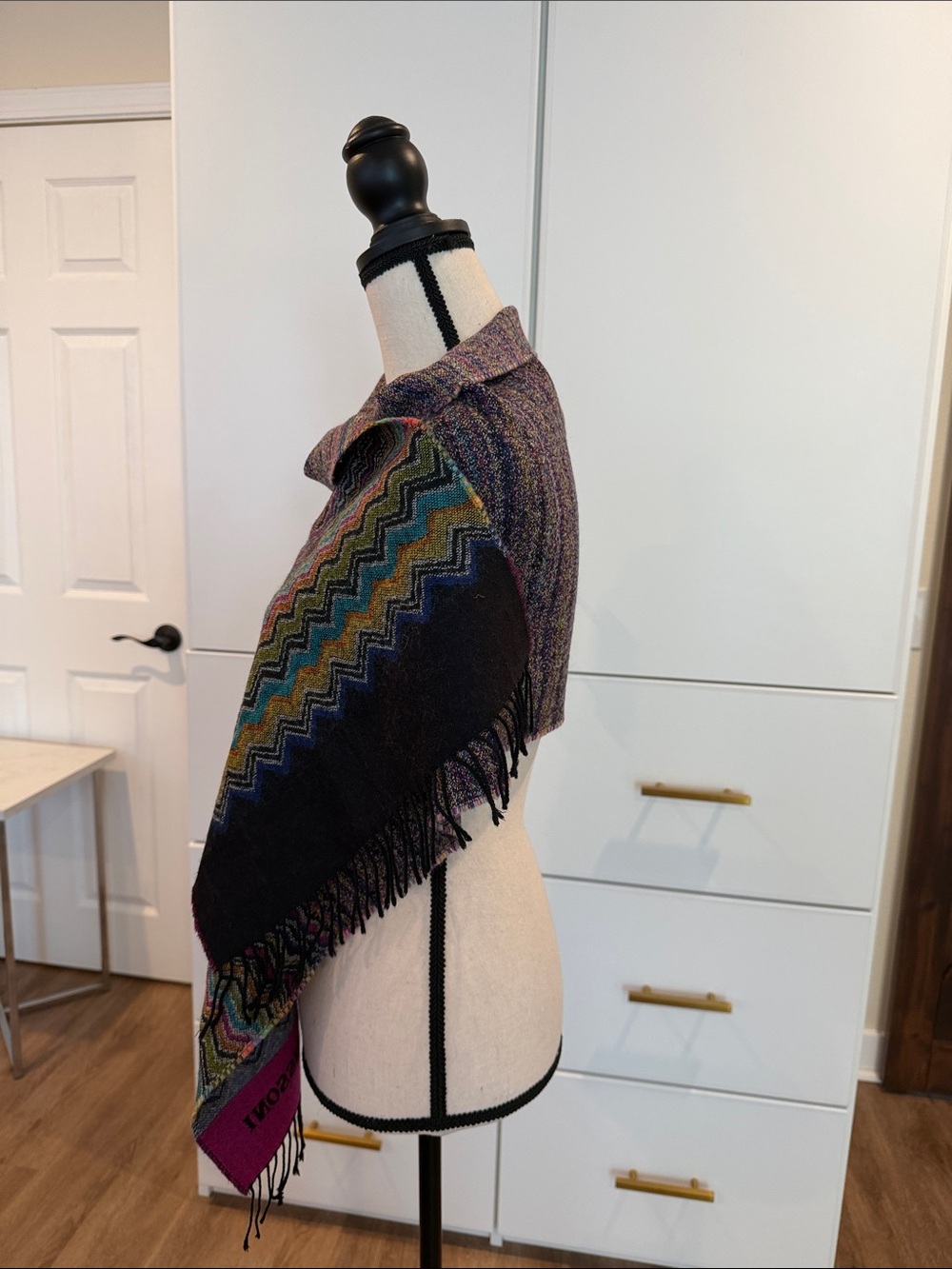 Missoni Multicolor Zigzag Fringe Wrap/Scarf - Picture 3 of 6